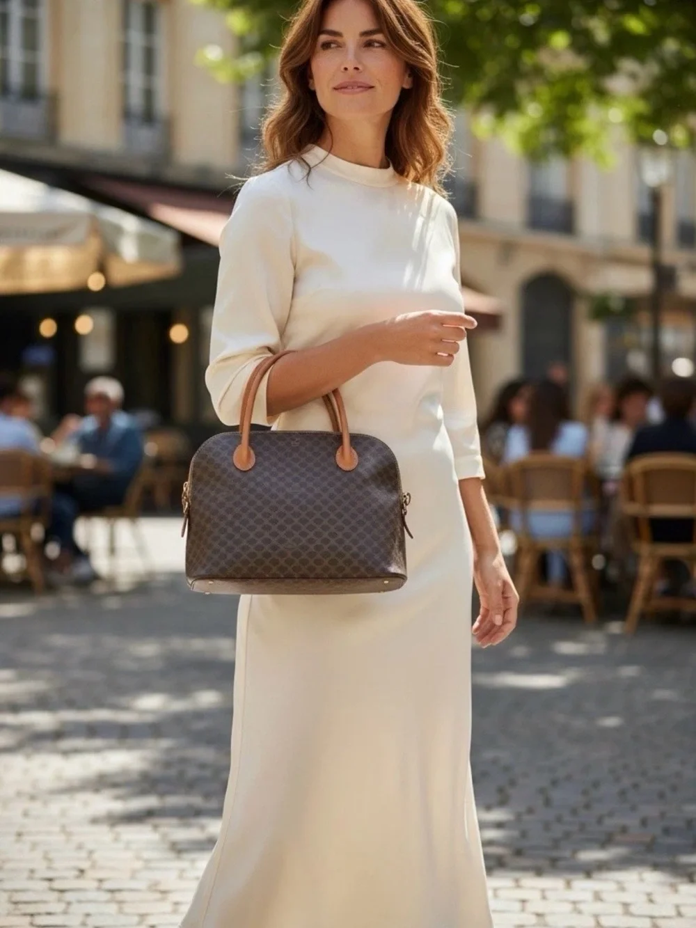 Celine Vintage Signature Monogram Satchel